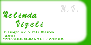 melinda vizeli business card